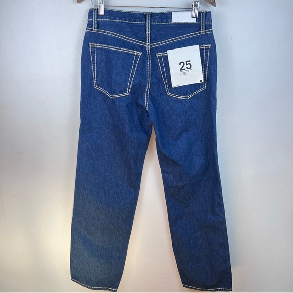 NEW RE/DONE Loose Long Jeans in Chunky Stitch Indigo - Picture 4 of 13